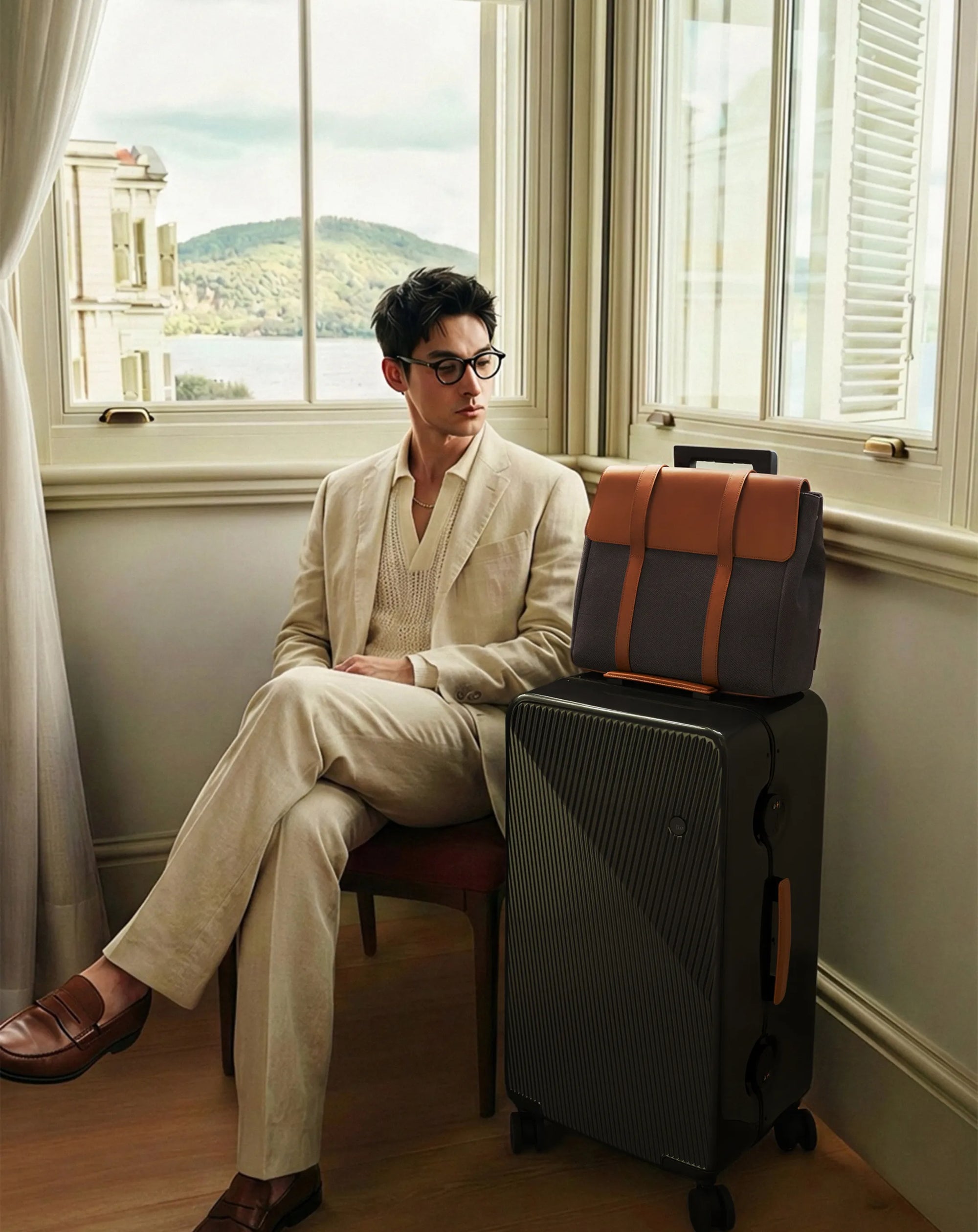 GINKGO 4 striped luggage